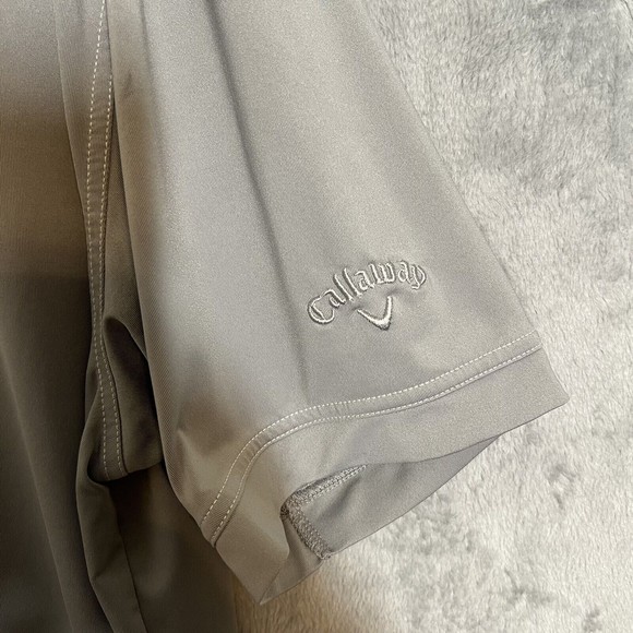 Callaway Polo Shirt Mens XL Gray‎ Opti Dri Short Sleeve Performance Golf Casual - Picture 6 of 9